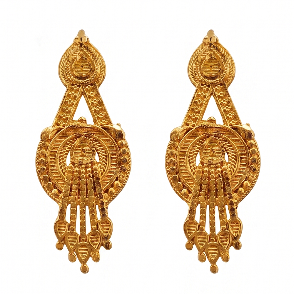 Darshana Jewels Gold Plated Traditional Small Dangler Earrings (Pack of 6)