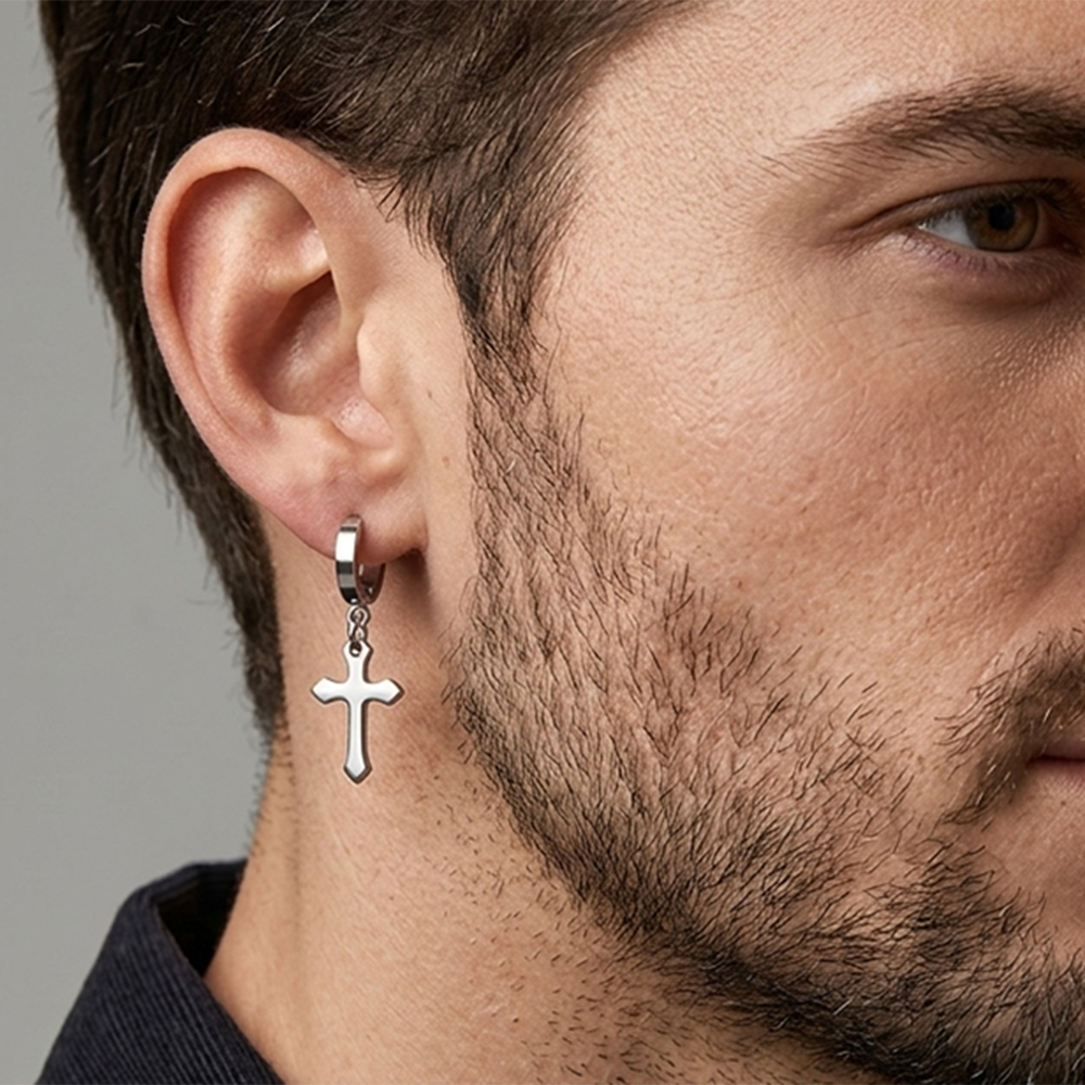 Urthn Silver Plated Stud Mens Bali (1 PC)(Pack of 12)
