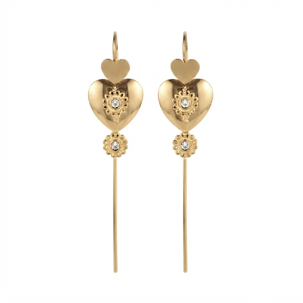 Urthn Gold Plated Heart Shape Ear cuff(Pack of 6)