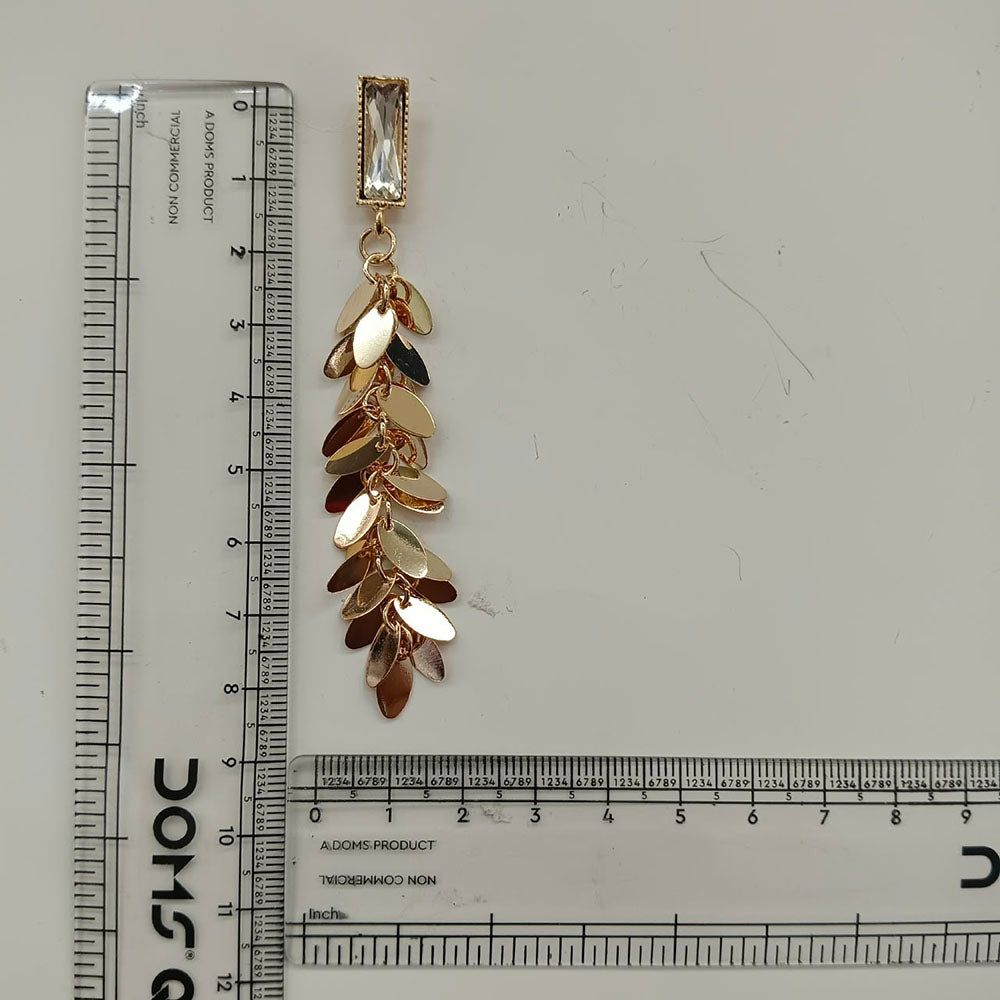 Urthn Trendy Long Tassel Earrings with Heart Drop for Women (Pack Of 3)