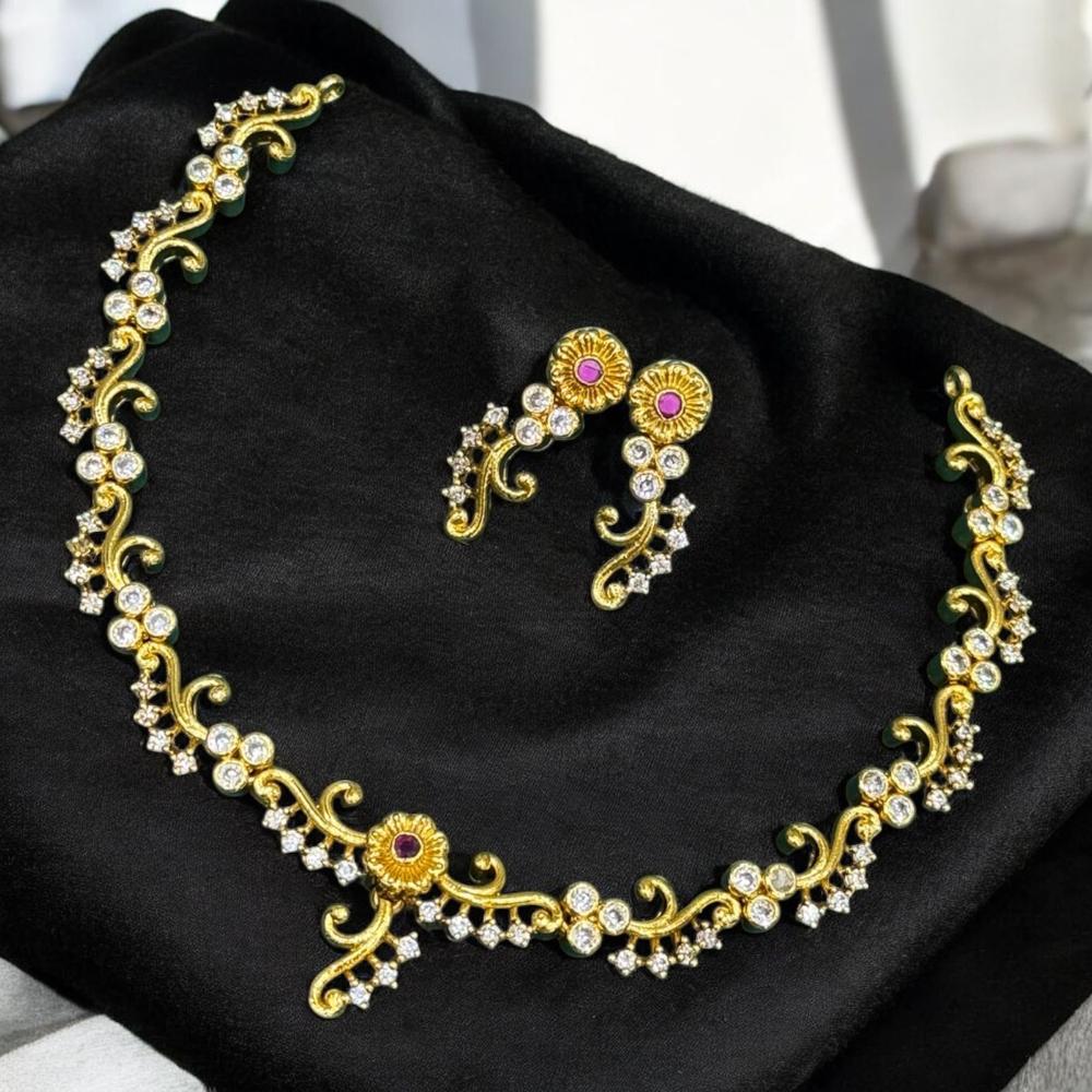 Sona Covering Austrian Stone Necklace Set