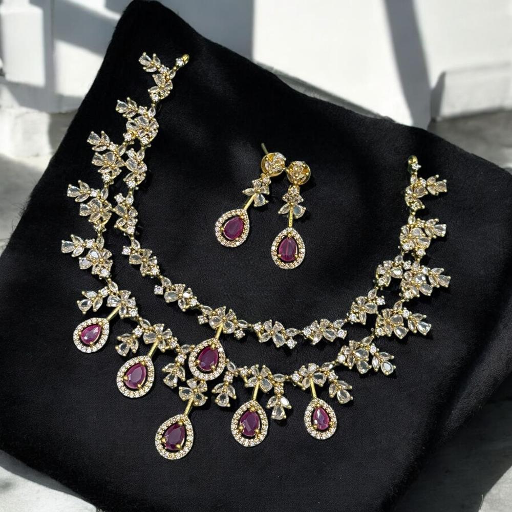 Sona Covering Crystal Stone Necklace Set – JewelEMarket