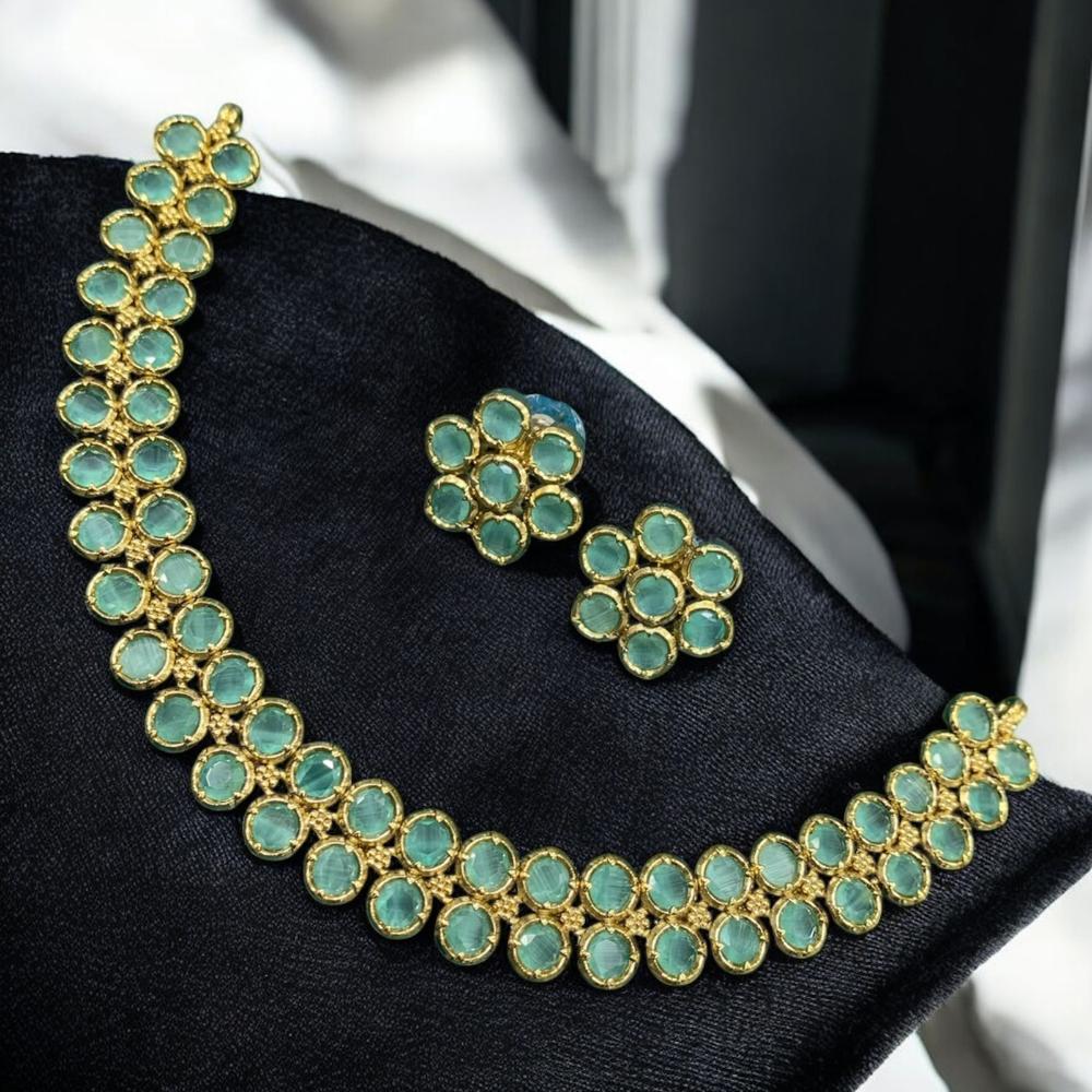 Sona Covering Luxury Crystal Stone Statement Necklace Set