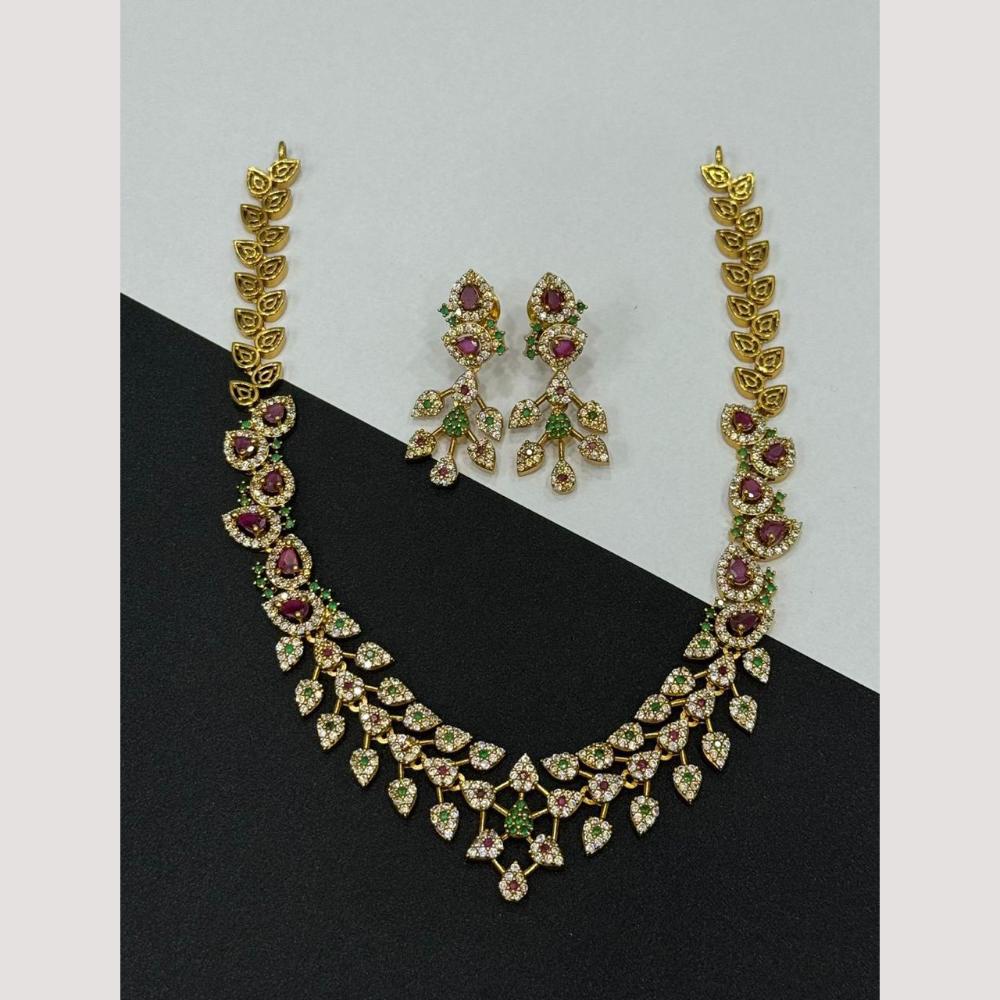 Sona Covering Premium Crystal Stone And Austrian Stone Necklace Set