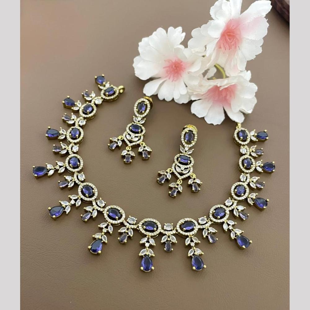 Sona Covering Glamorous Crystal Stone Necklace Set