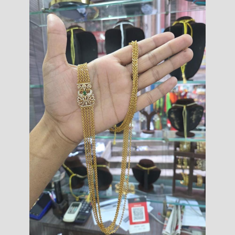 Sona Covering Fashion American Diamond Necklace Set