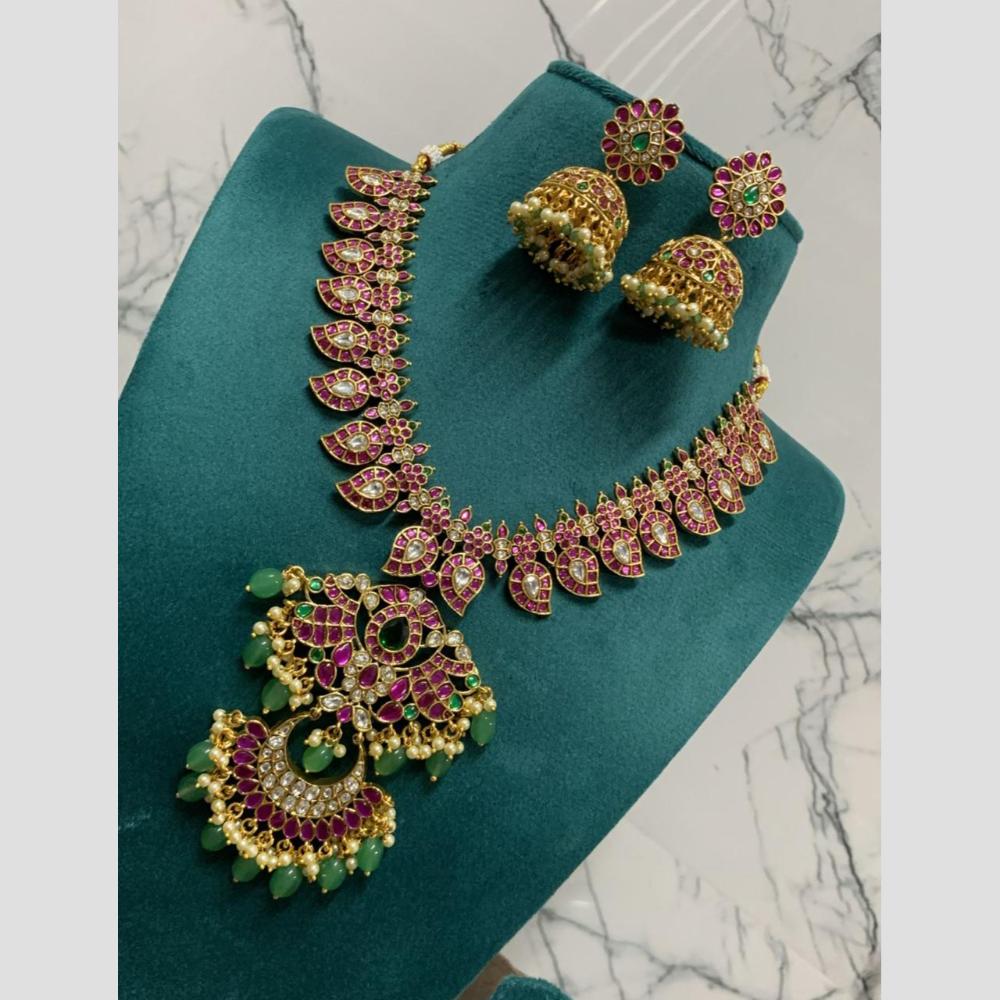 Sona Covering Fashion Pota Stone Necklace Set