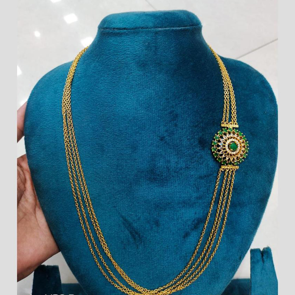 Sona Covering Premium Crystal Stone Maharani Style Long Necklace