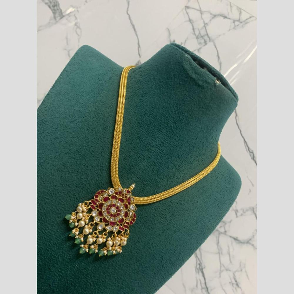 Sona Covering Glamorous Pota Stone Pearl And Beads Necklace Set