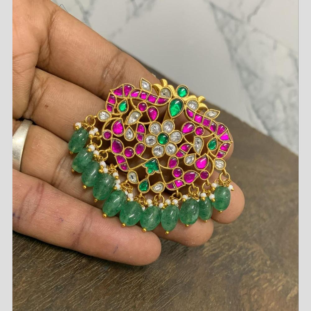 Sona Covering Ethnic Pota Stone And Beads Hair Accessory