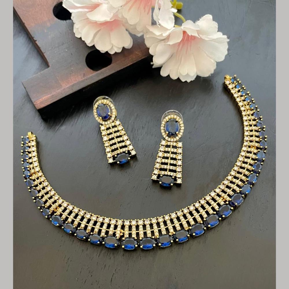 Sona Covering Glamorous Crystal Stone And Austrian Stone Necklace Set