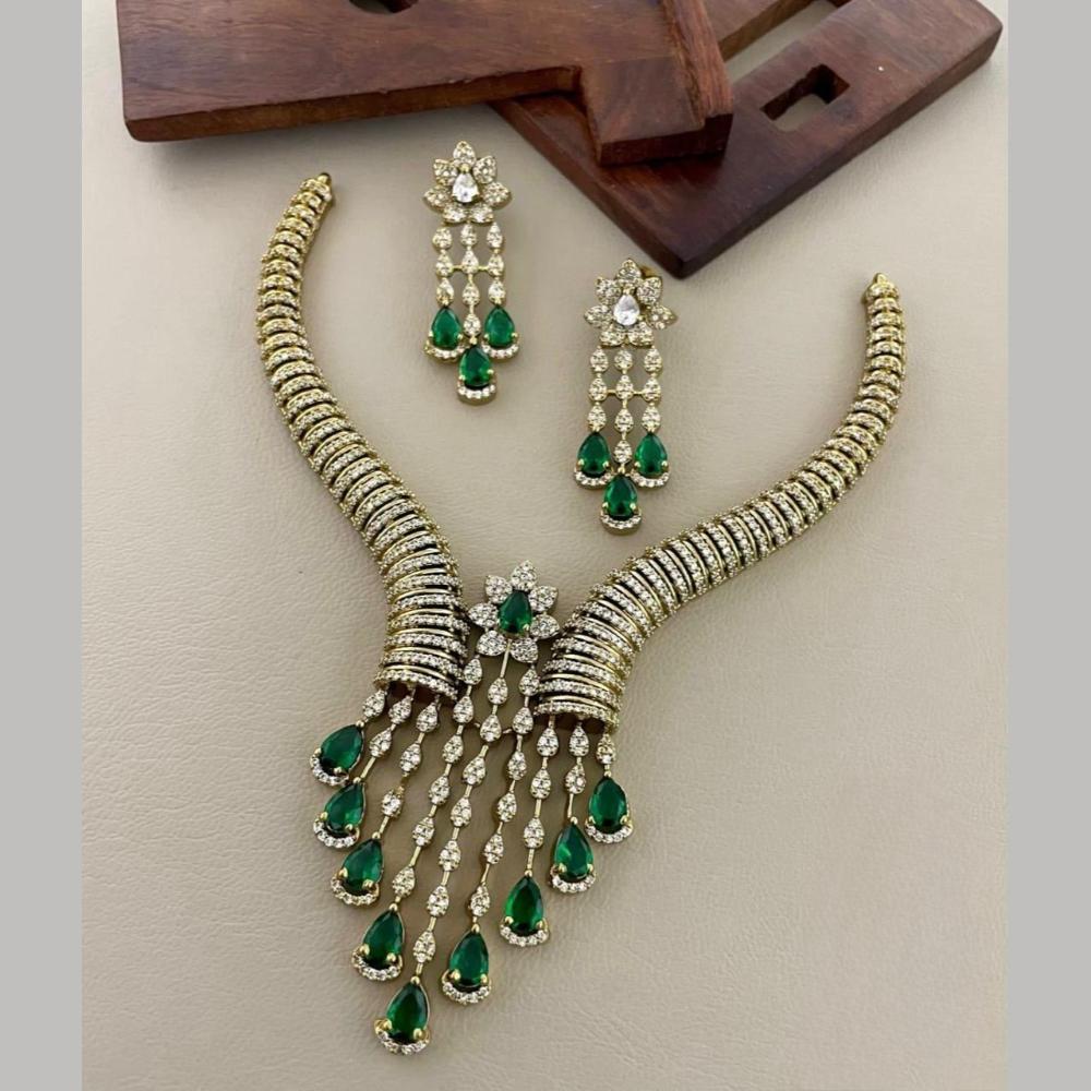 Sona Covering Glamorous Crystal Stone And Austrian Stone Necklace Set