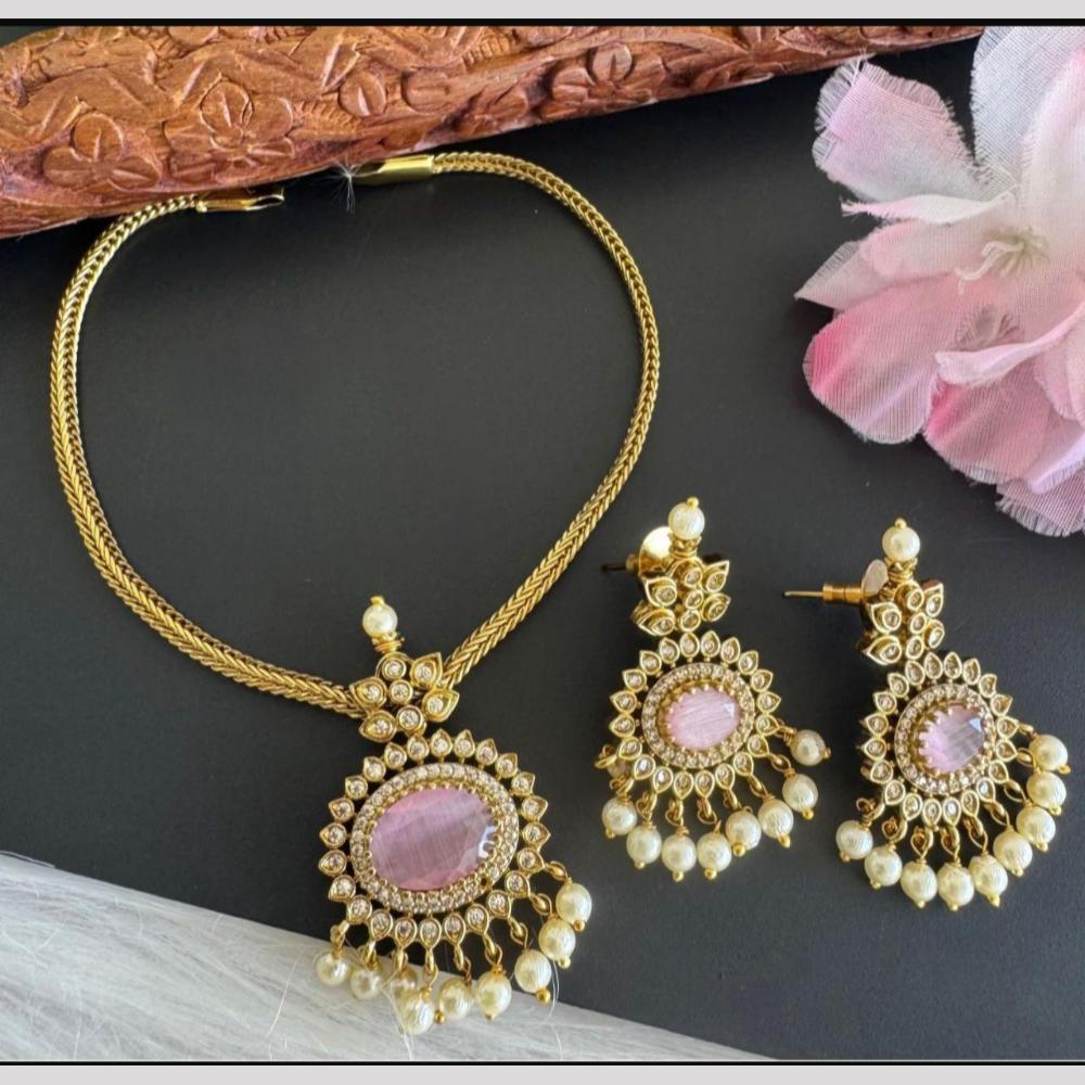 Sona Covering Glamorous Crystal Stone And Austrian Stone Necklace Set