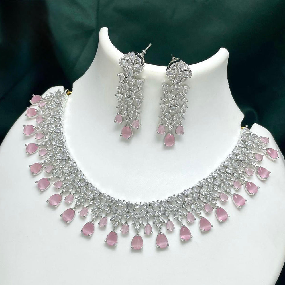Sona Covering Designer American Daimond Necklace Set