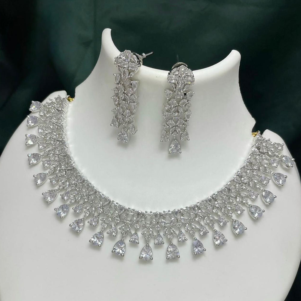 Sona Covering Designer American Daimond Necklace Set