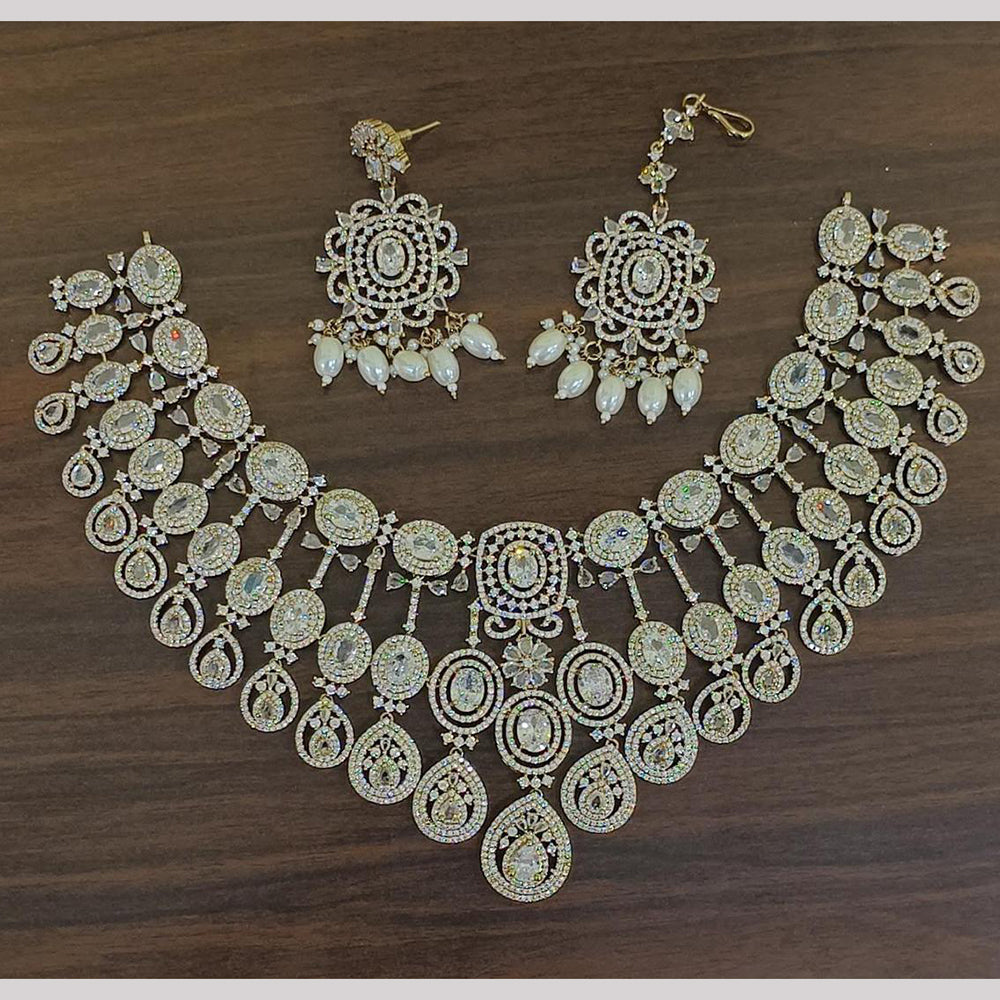 Sona Covering Designer American Daimond Necklace Set