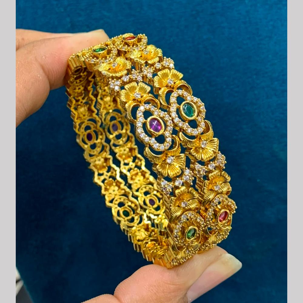 Sona Covering Premium Pota Stone Bangles Set