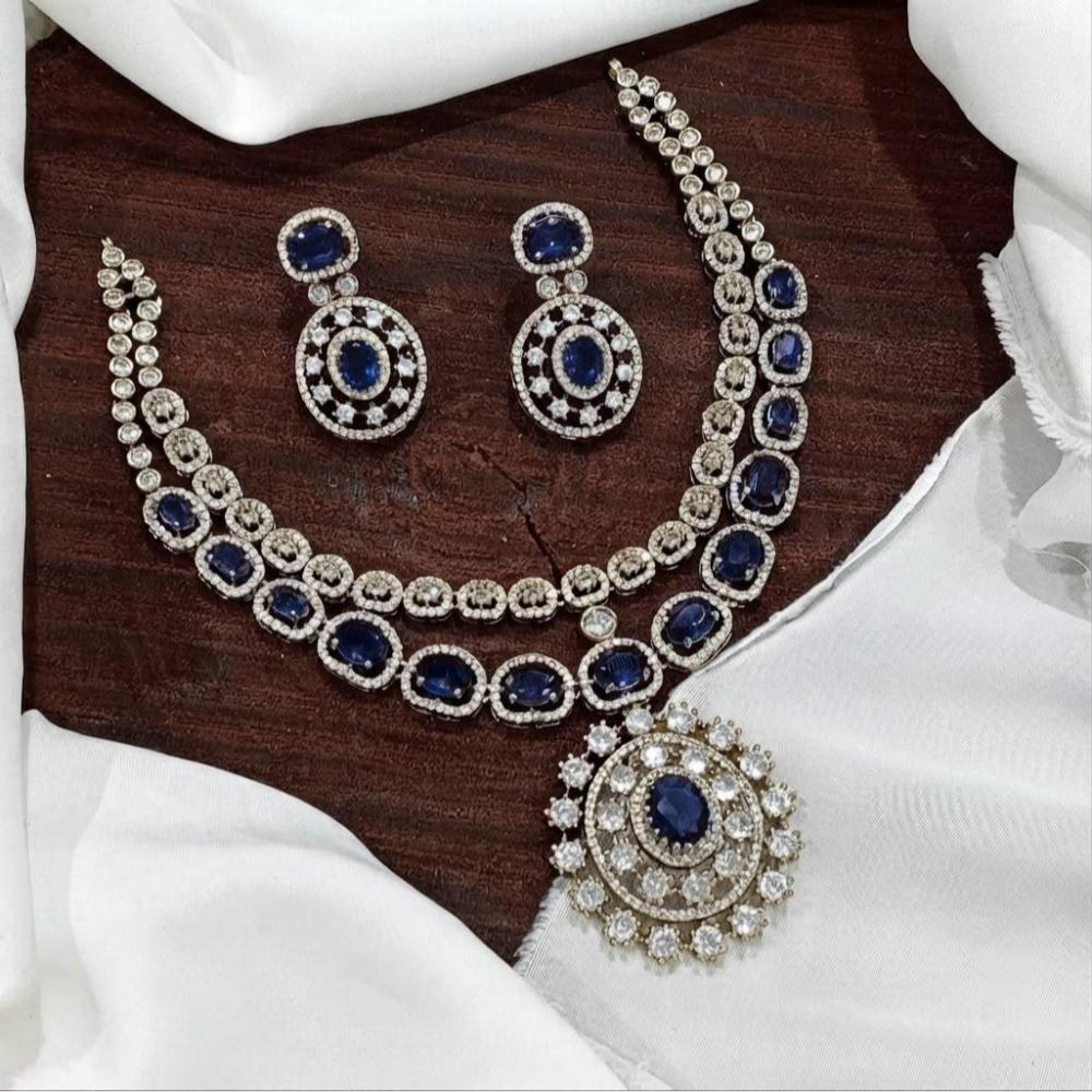 Sona Covering American Diamond Necklace Set