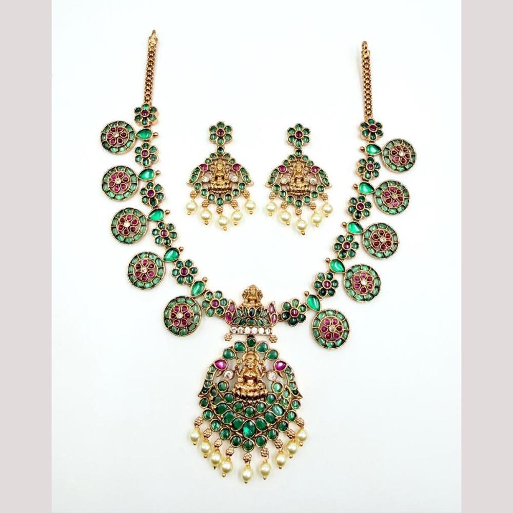 Sona Covering Pota Stone Necklace Set