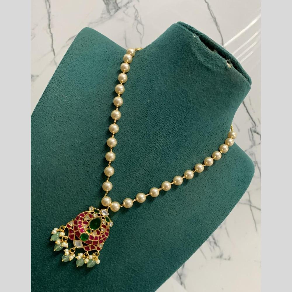 Sona Covering Jadau Premium Pota Stone And Beads Necklace
