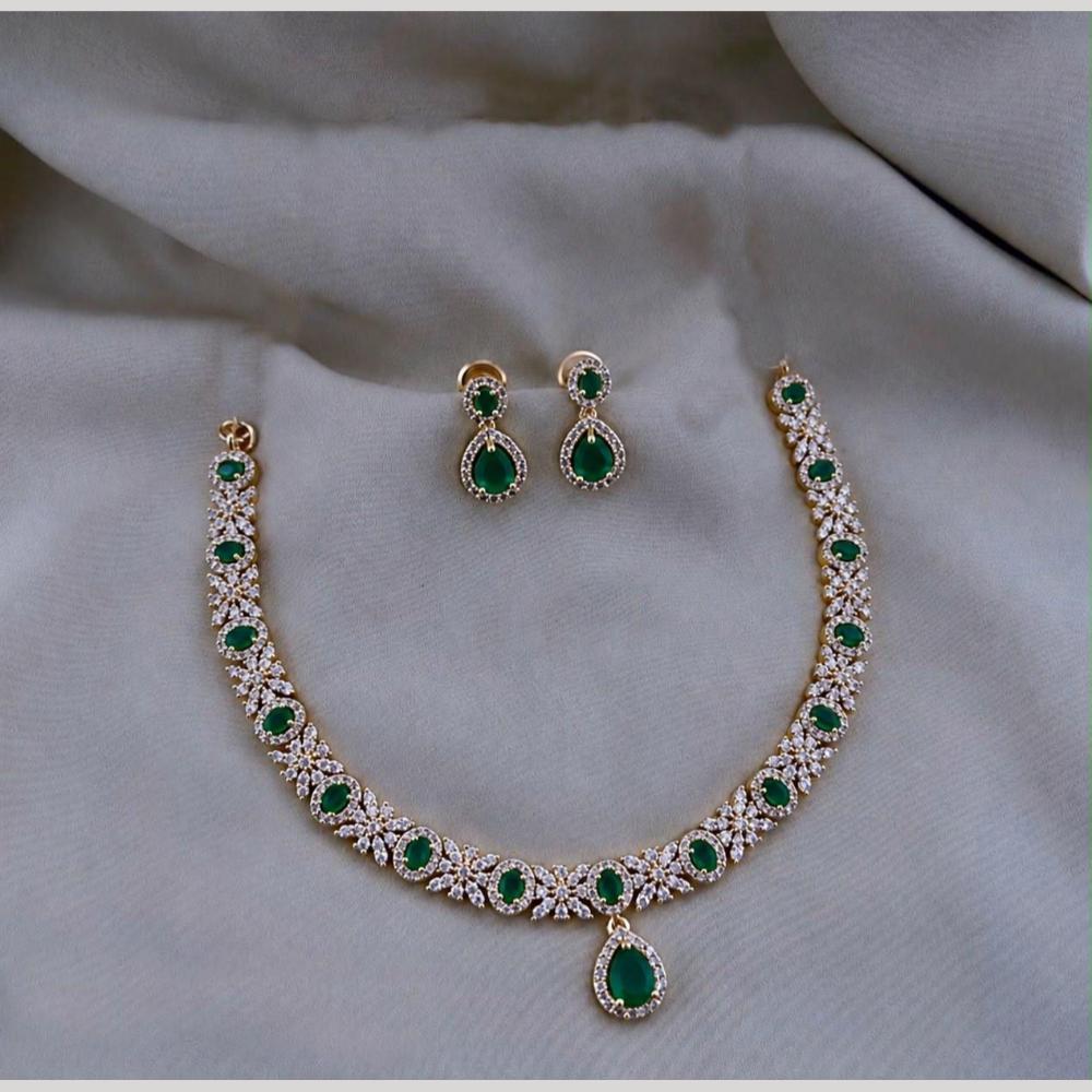 Sona Covering Classic American Diamond Designer Jewellery Necklace Set