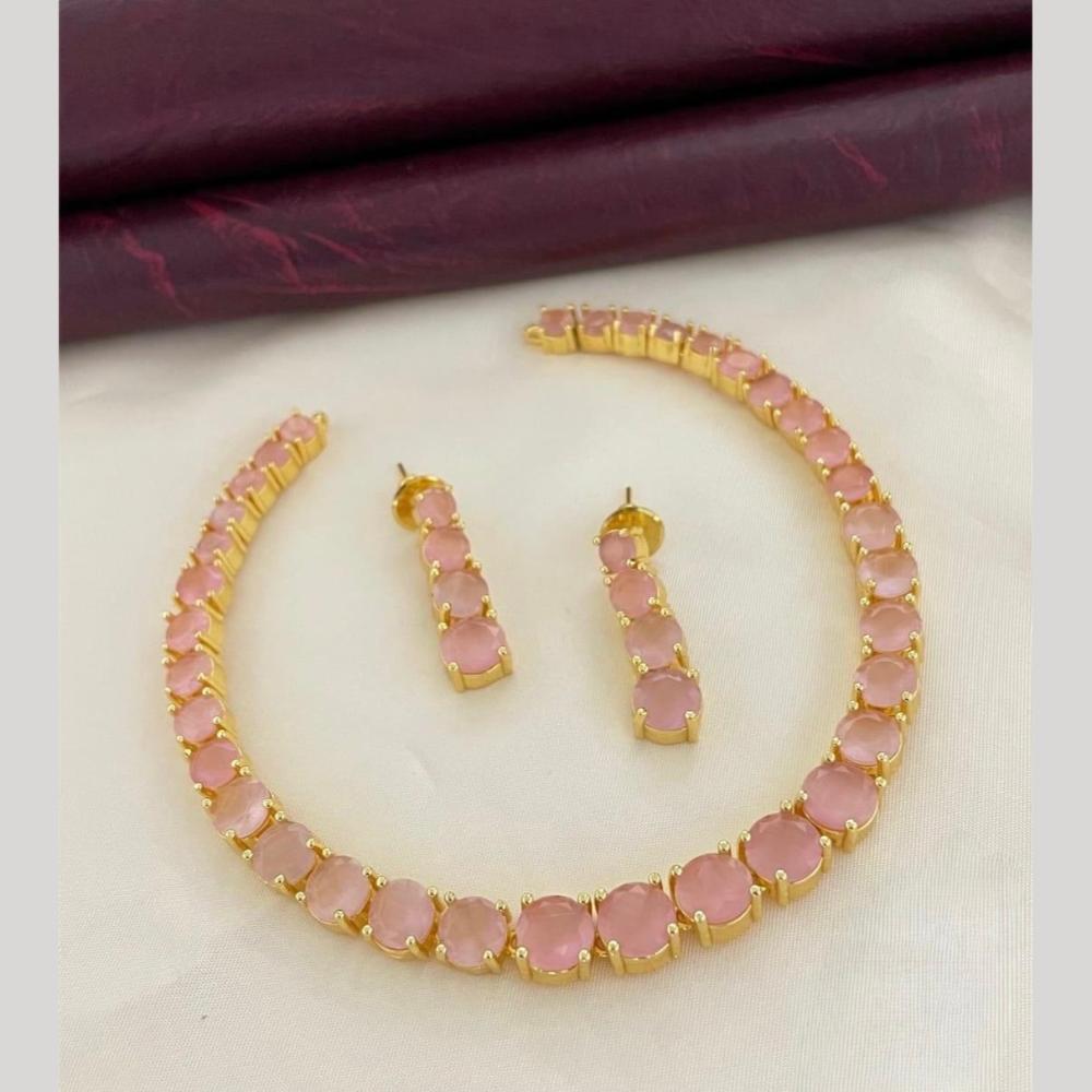 Sona Covering Classic American Diamond Designer Jewellery Necklace Set