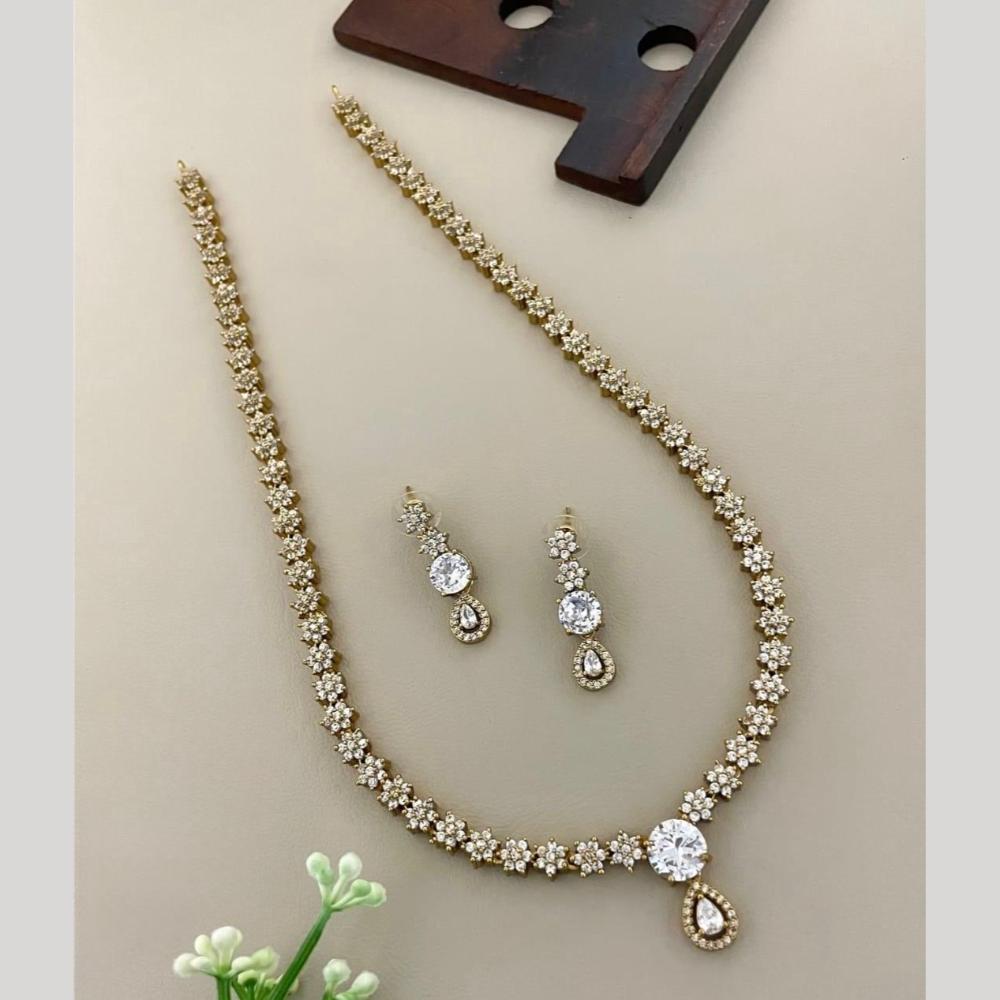 Sona Covering Classic American Diamond Designer Jewellery Necklace Set