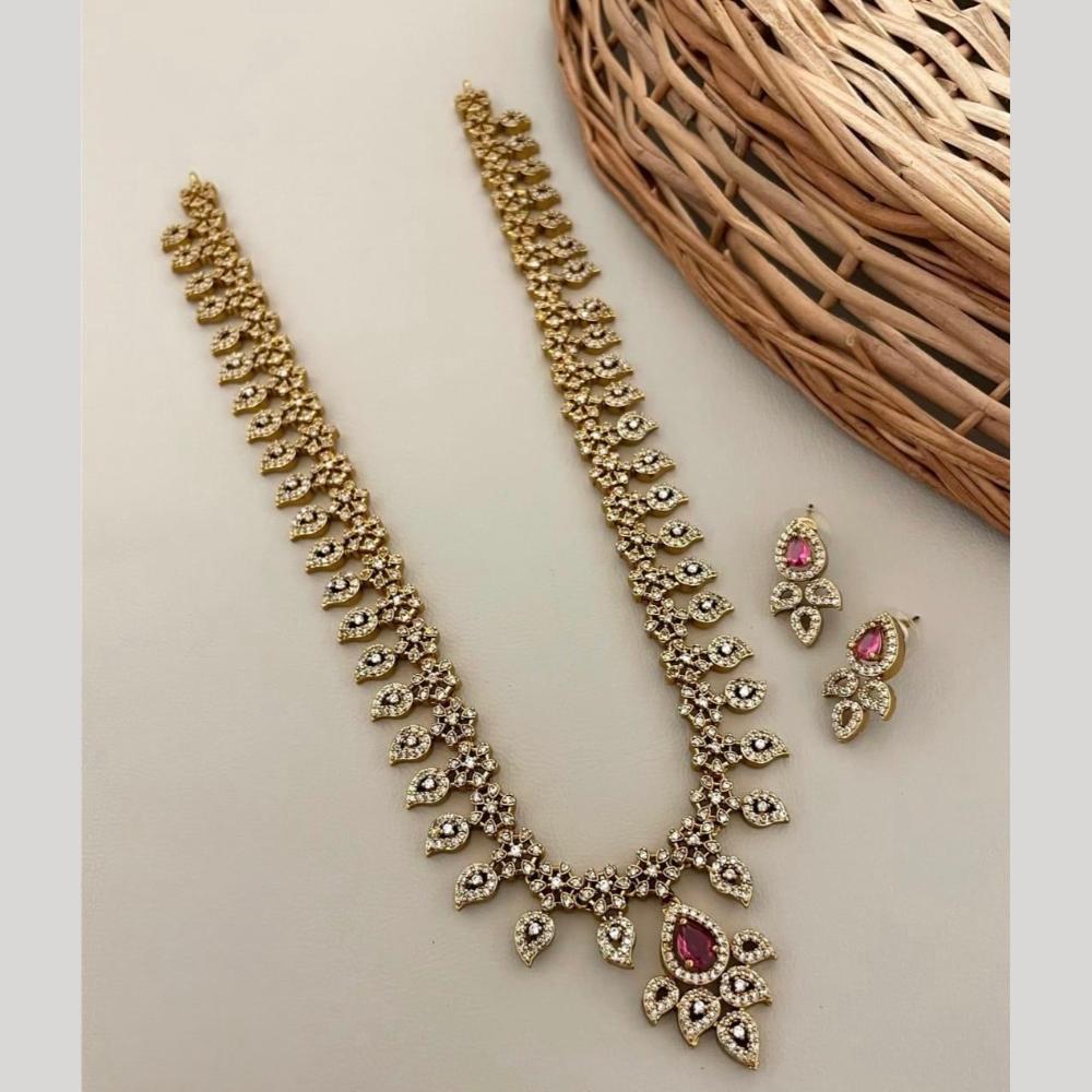 Sona Covering Classic American Diamond Designer Jewellery Necklace Set