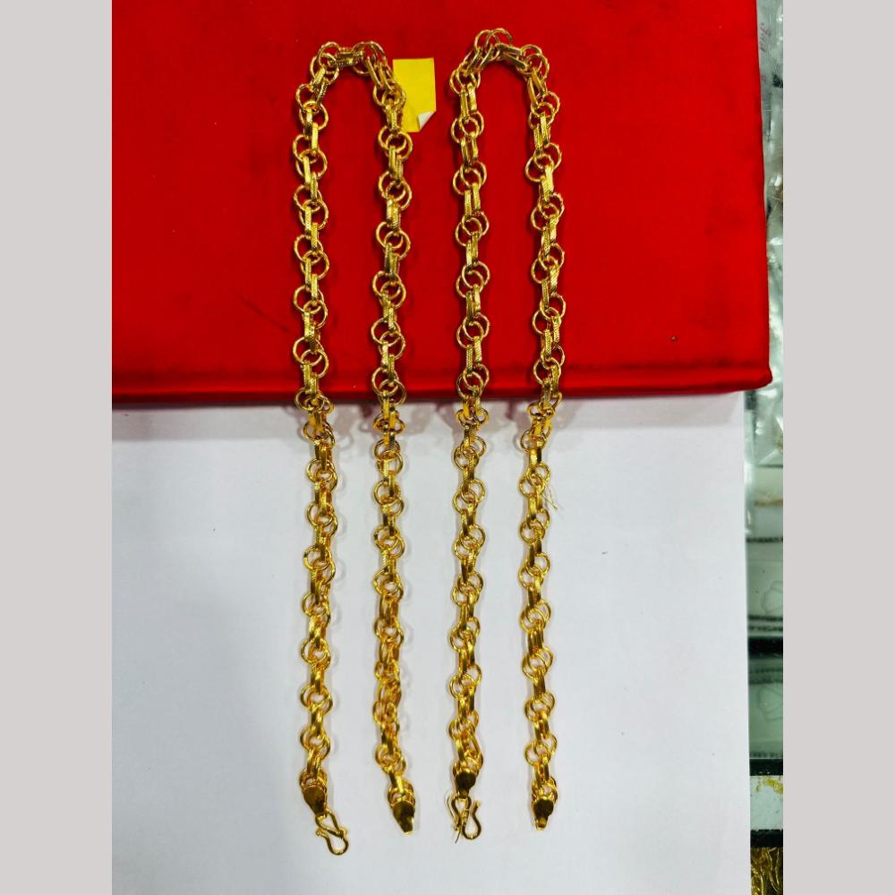 Pooja Sales Elegant Gold Plated Men's Chain
