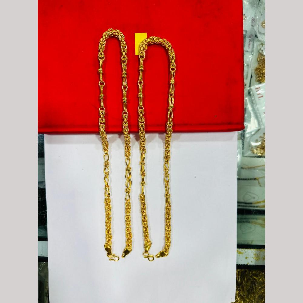 Pooja Sales Elegant Gold Plated Men's Chain