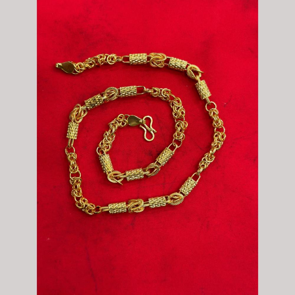 Pooja Sales Elegant Gold Plated Men's Chain
