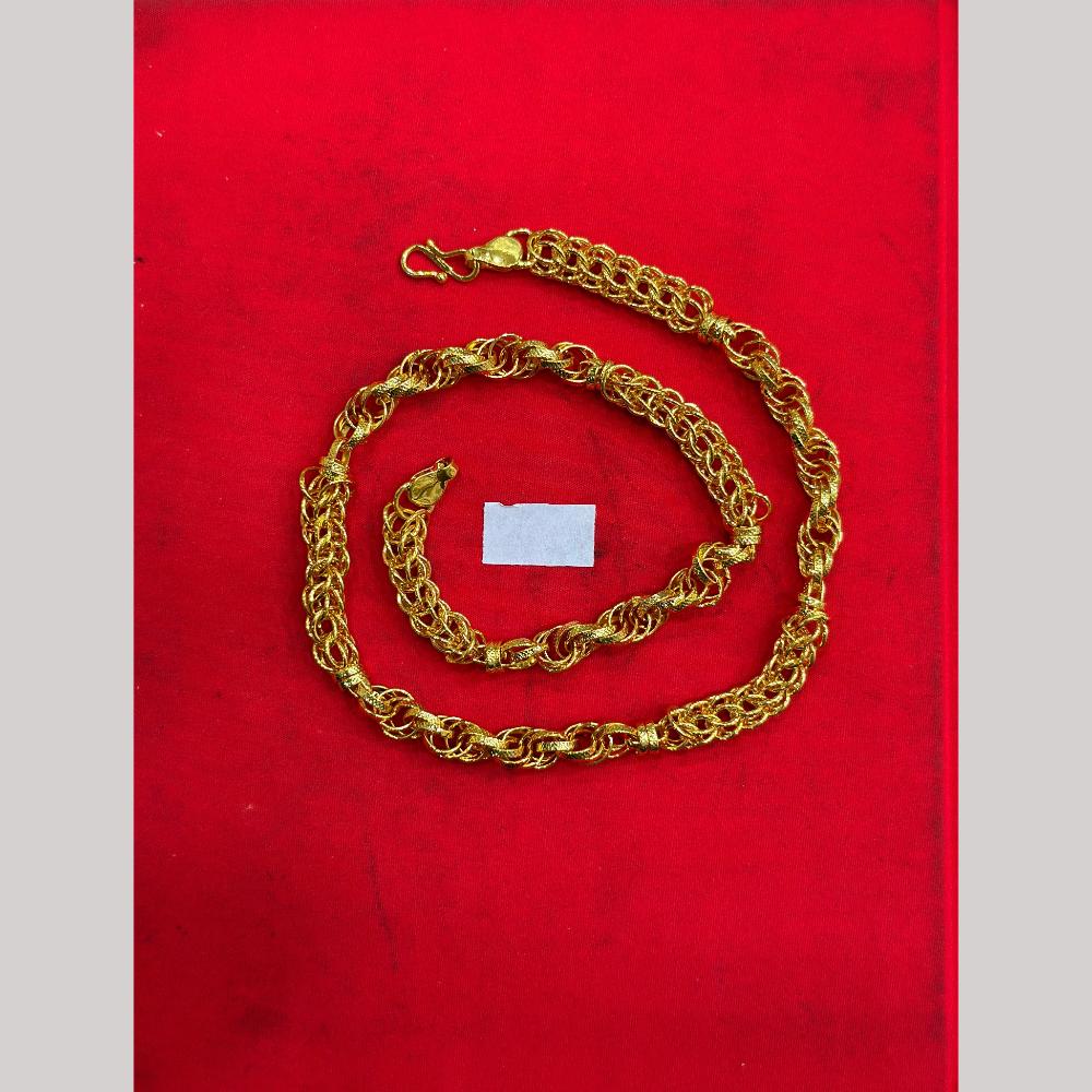 Pooja Sales Elegant Gold Plated Men's Chain