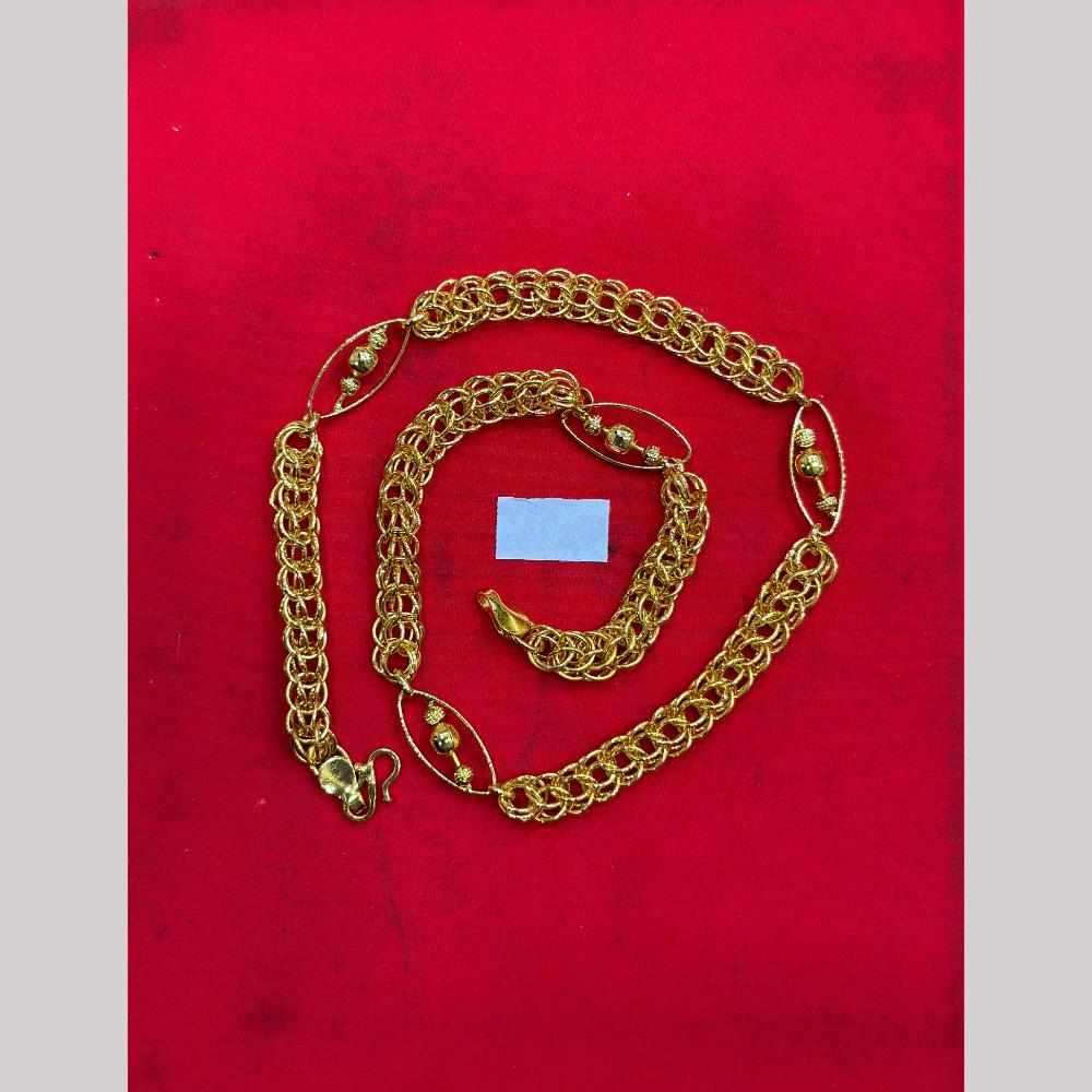 Pooja Sales Elegant Gold Plated Men's Chain