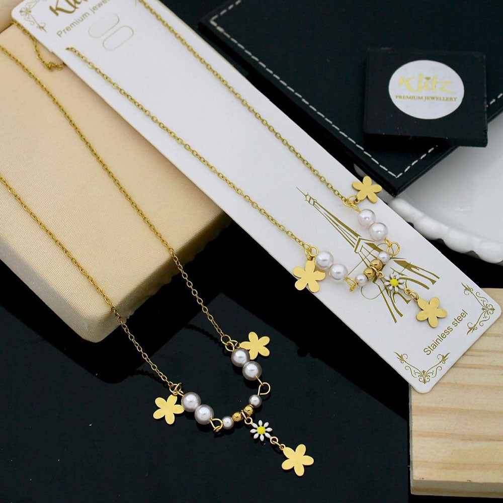 Klitz Premium Jewellery Pack of 12 Nature Inspired Tree Charm Pearl Necklace