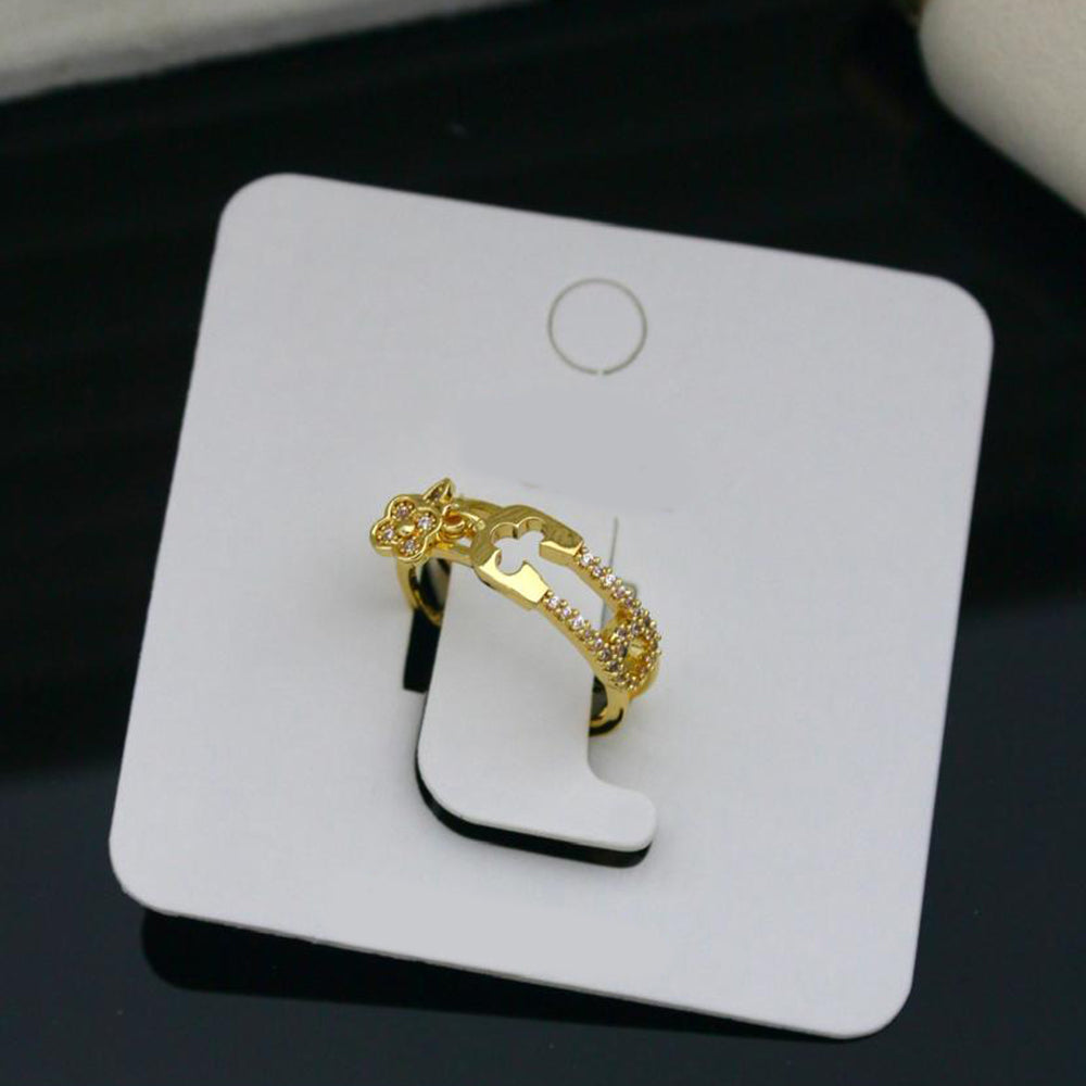 Klitz Sparkling Austrian Stone Butterfly Cocktail Ring
