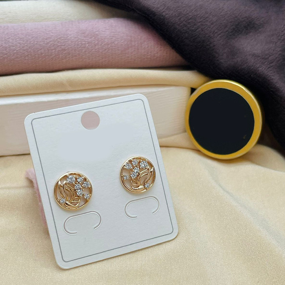 Klitz Stylish Stainless Steel Austrian Stone Studs Earrings