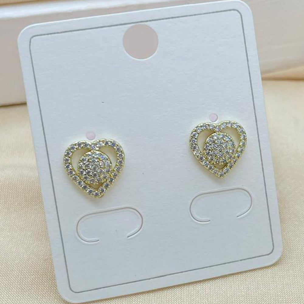 Klitz Stylish Stainless Steel Austrian Stone Heart Shape Studs Earrings
