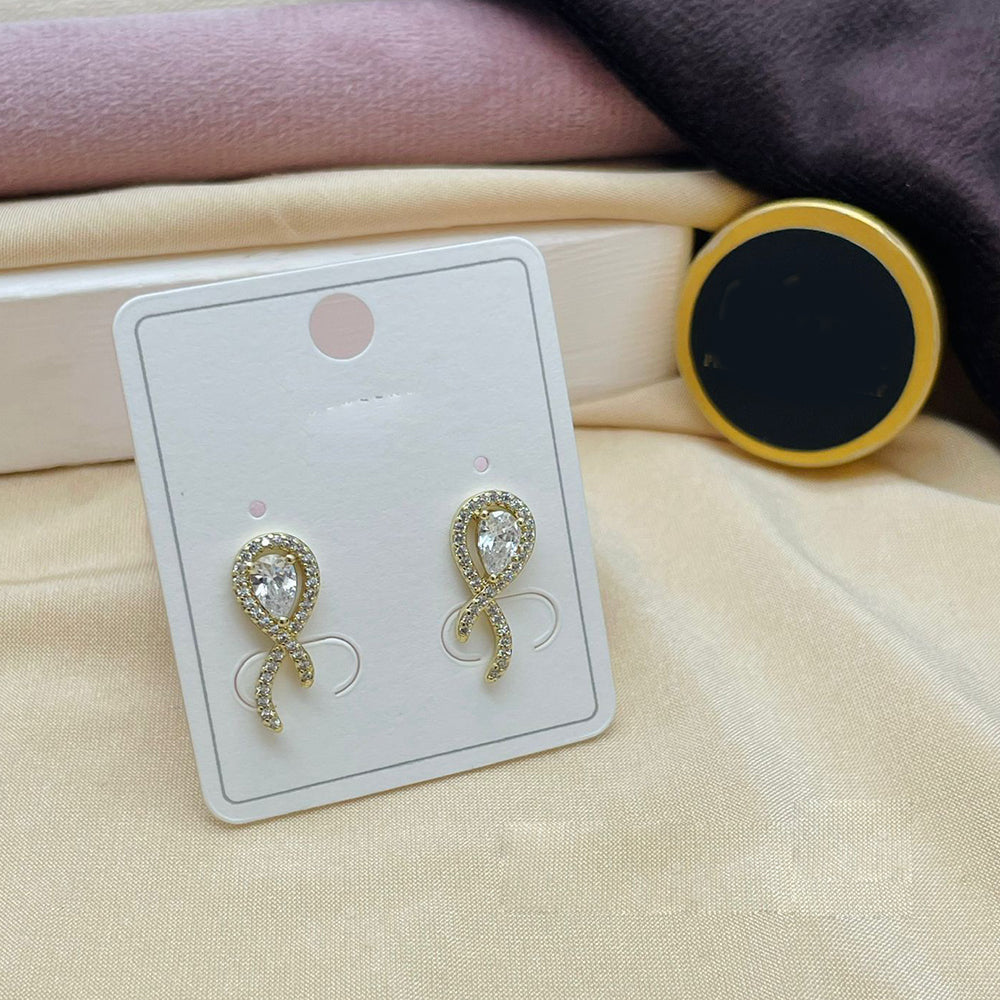 Klitz Stylish Stainless Steel Austrian Stone Studs Earrings