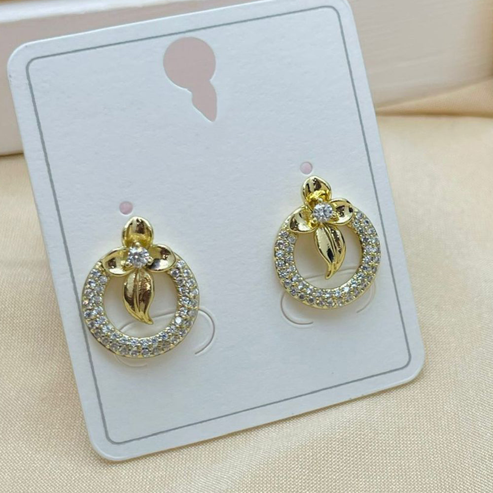 Klitz Stylish Stainless Steel Austrian Stone Studs Earrings
