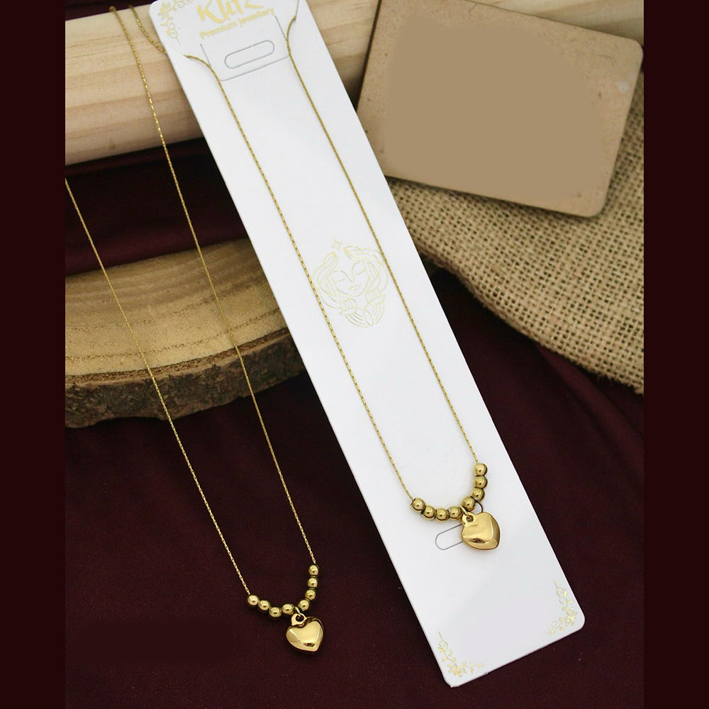 Klitz Premium Jewellery Heart Shape Necklace (Pack of 12)