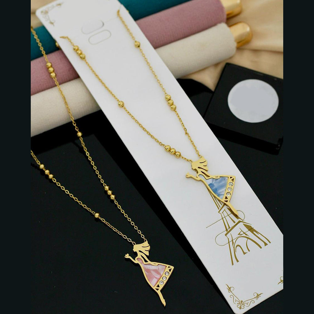 Klitz Glam Lady Design Austrian Stone Necklace (Pack of 12)