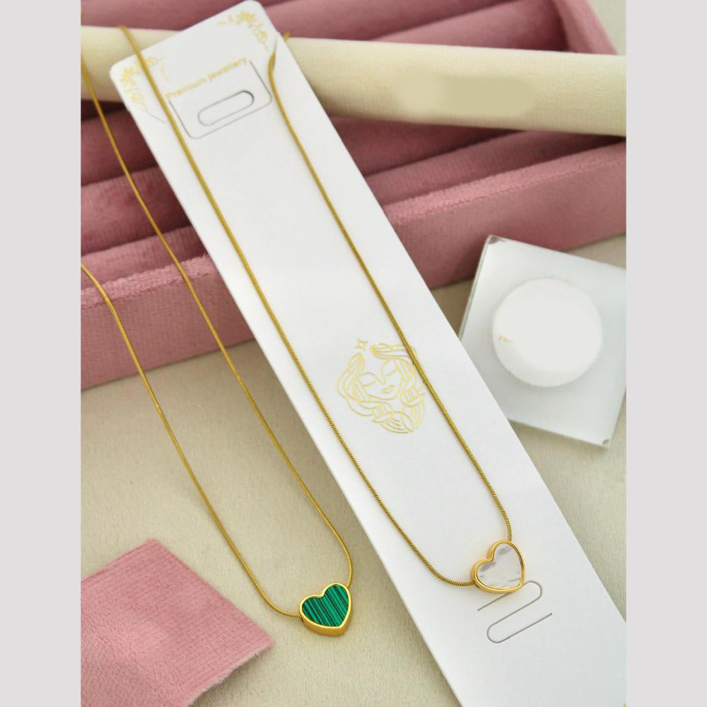 Klitz Premium Jewellery Heart Shape Necklace (Pack of 12)