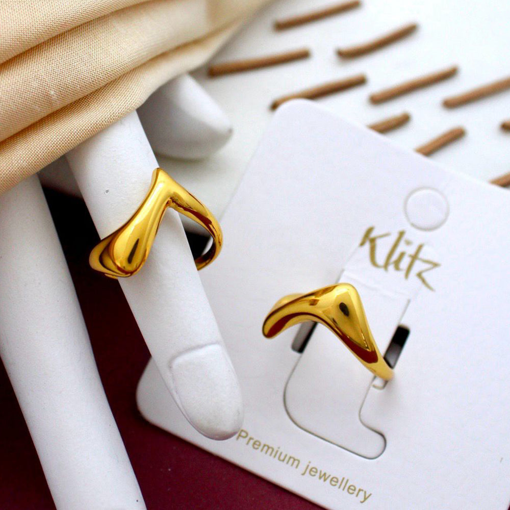 Klitz Beautiful Abstract Stainless Steel Ring
