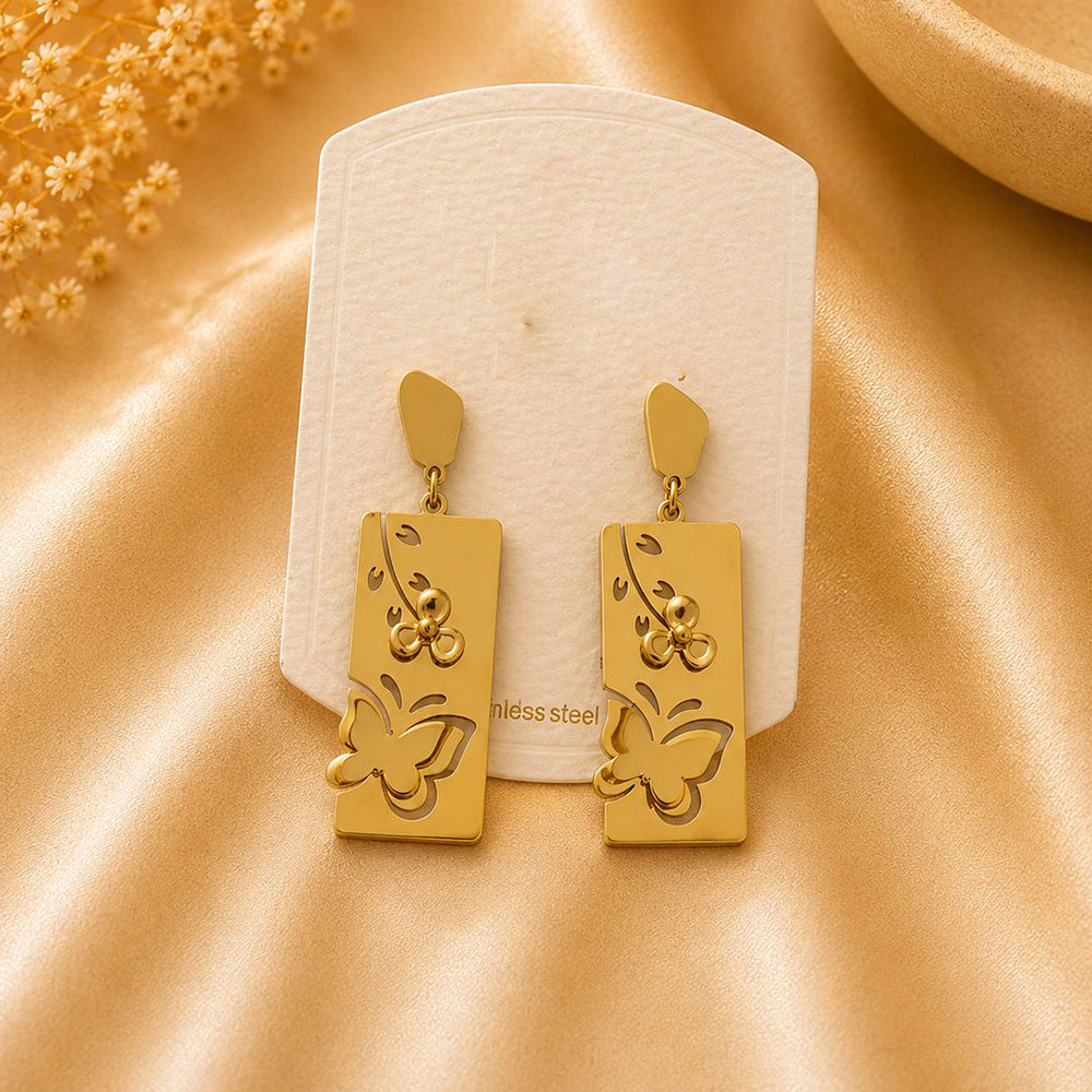 Klitz Elegant Butterfly Design Dangler Earrings for Women (Pack of 12)