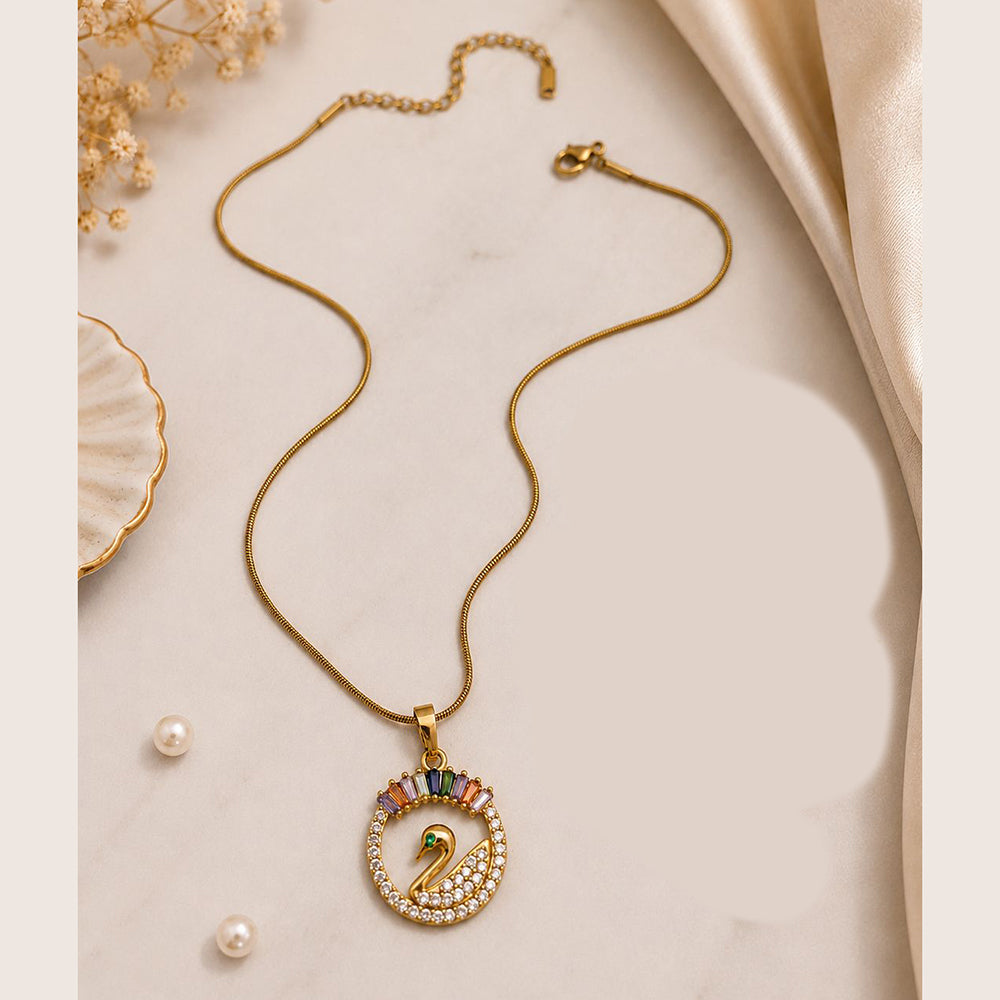 Klitz Fancy Stainless Steel Crystal Stone Necklace Set (Pack of 12)