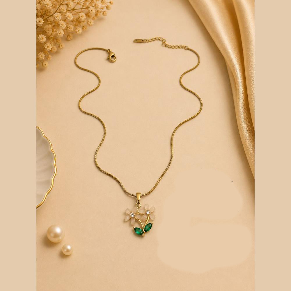 Klitz Fancy Stainless Steel Crystal Stone Designer Necklace Set (Pack of 12)