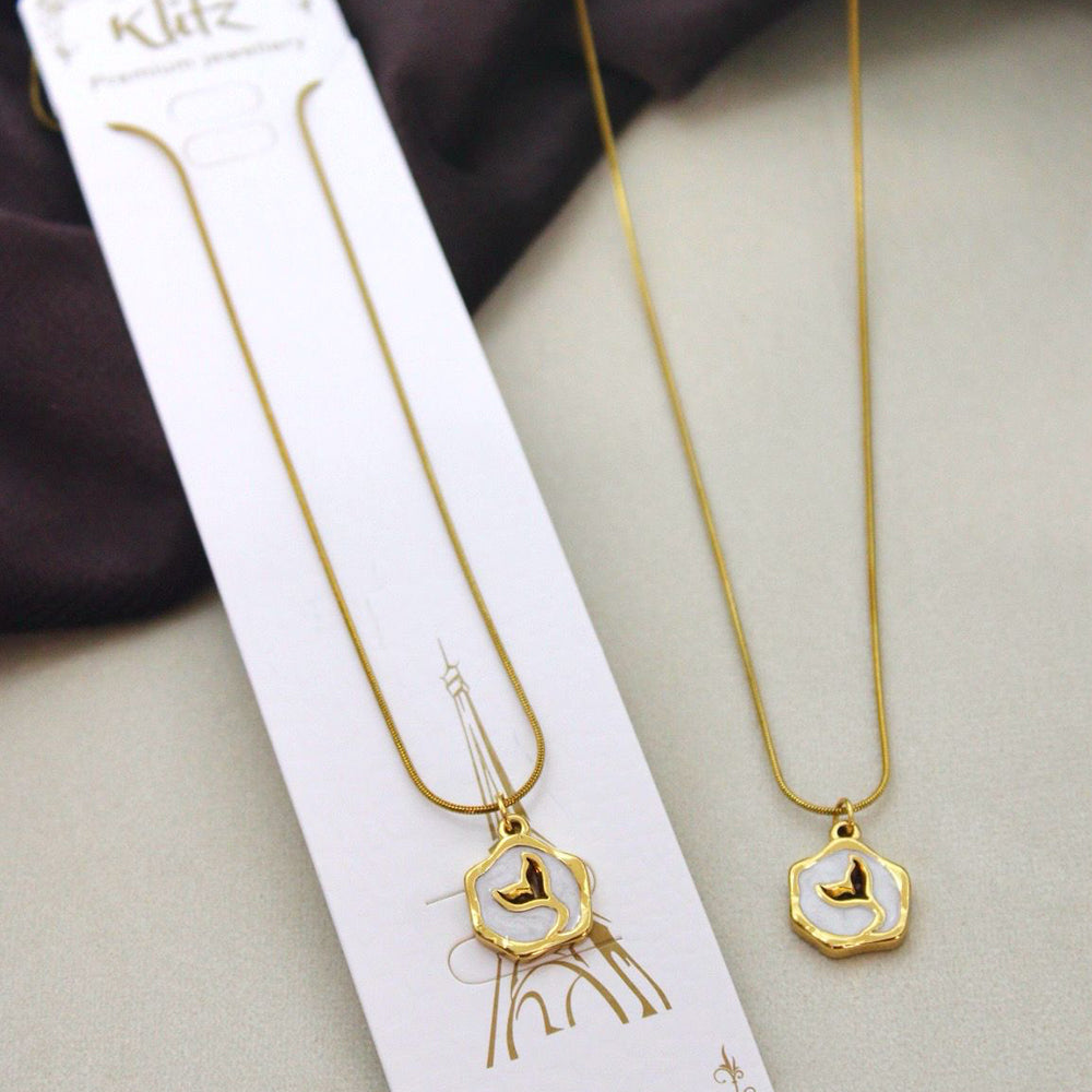 Klitz Stunning Gold Plated Stainless Steel Chain Pendant