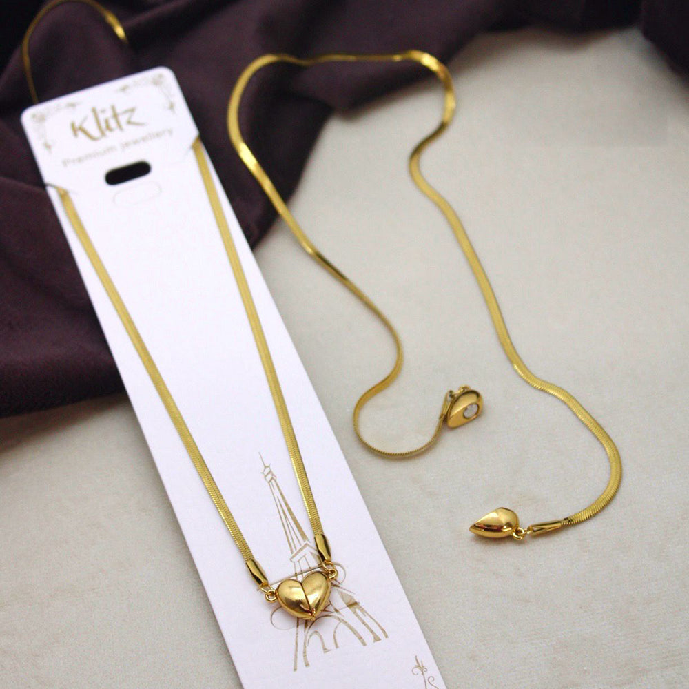 Klitz Stunning Gold Plated Stainless Steel Magnetic Chain Necklace