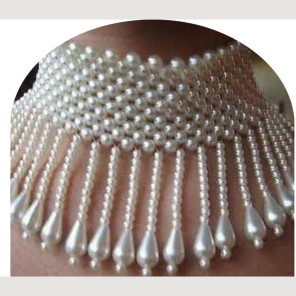 Dhirish International Classic Pearl Jewellery Choker Necklace