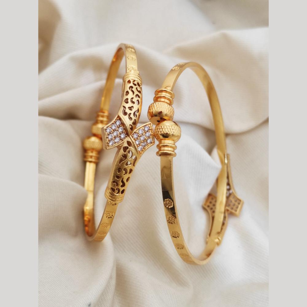 Khodiyar Gold Plated Austrian Stone Bangle Set
